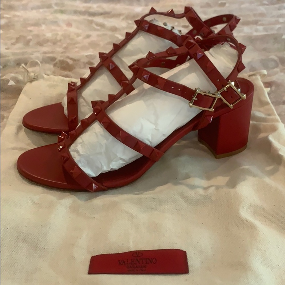 Valentino red heel sandals NEW